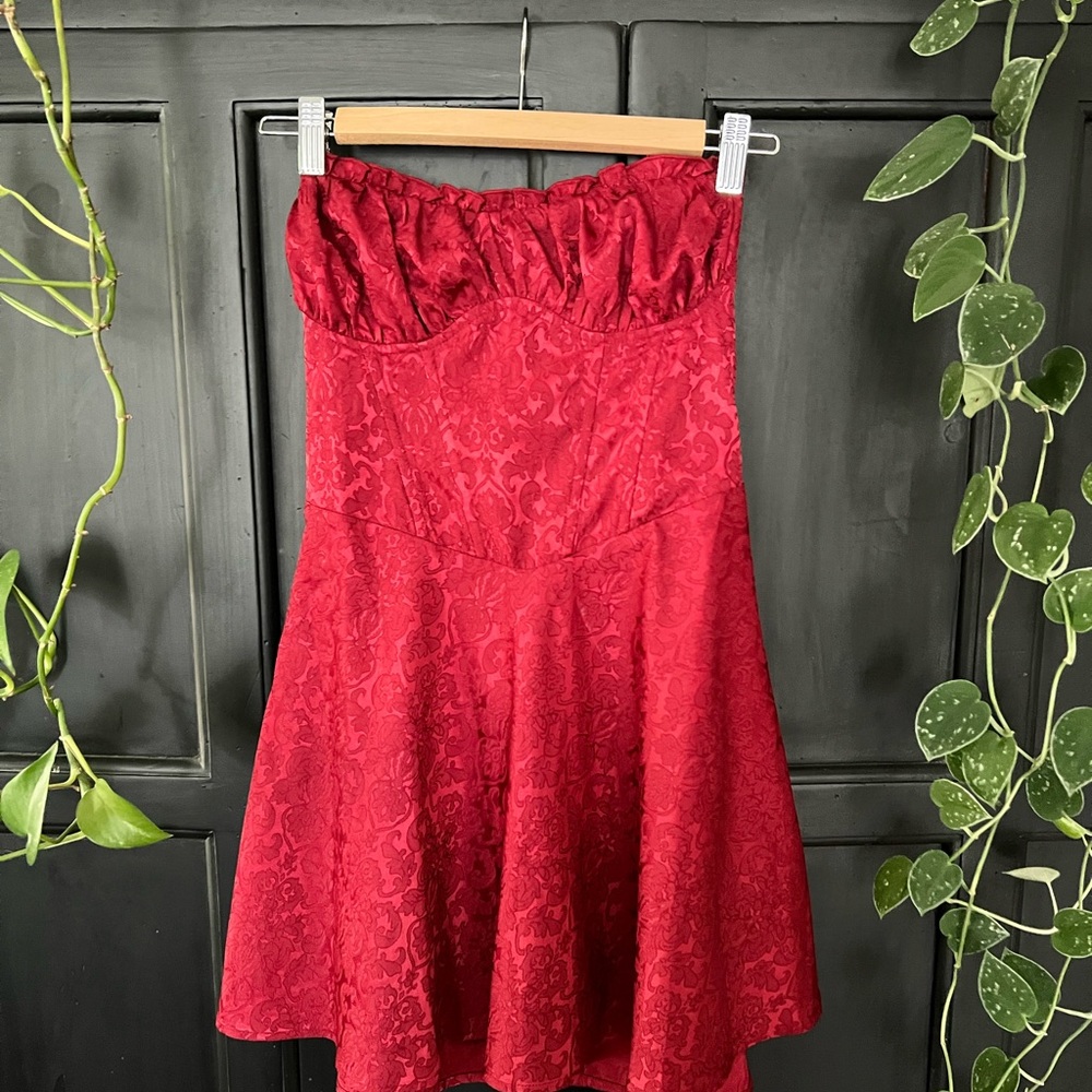 Princess Polly Red Strapless Dress